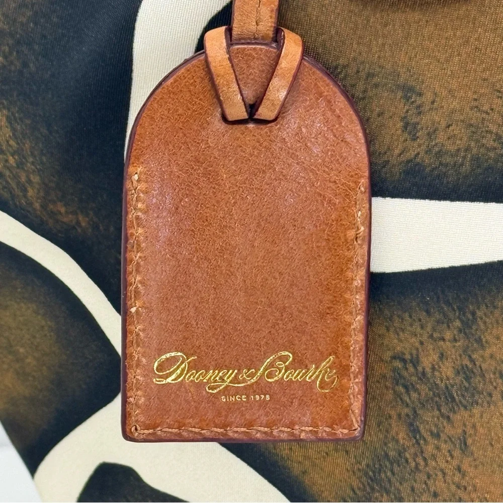 Vintage Dooney & Bourke Safari Giraffe Print Canvas Tote Bag - Picture 15 of 16